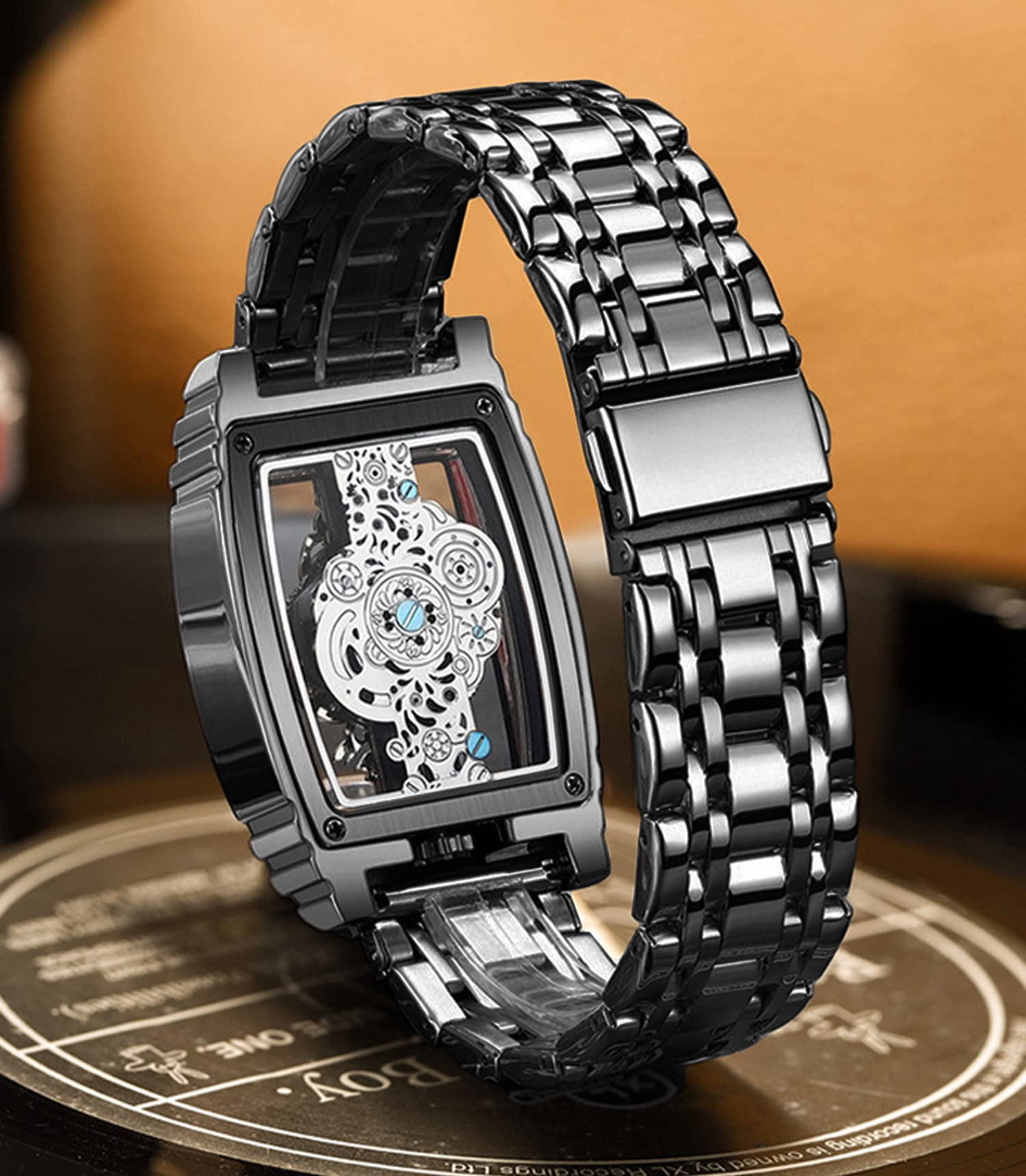 Skeleton Watch for Men - Stainless Steel, 30M Water Resistant, Luminous Markers | Stylish Business Watch