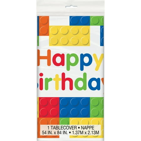 Plastic Building Blocks Table Cover, 84" x 54