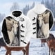 thumbnail image 3 of Sudadera con capucha para amantes de los caballos para hombre, ropa informal con gráficos de granja, jerséis con cara de caballo, chándal ecuestre, top informal Y2k para niño, 3 of 5