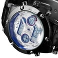 thumbnail image 2 of Mens Black Stainless Steel Case Digtial Quartz Wrist Watch White Date Display, 2 of 3