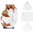 thumbnail image 4 of Womens Big Pet Pouch Sweatshirt Oversized Kitten Puppy Carrier Hood Creative Long Sleeve Oversized Pocket Pullover Sweatshirt Warm Fall Winter Clothes, 4 of 7