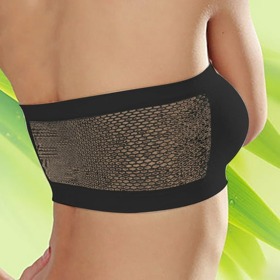 AURIGATE Women Bandeau Bra Women's Fashion Casual Solid Color Hollow Out Breathable Bra Underwear