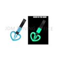 thumbnail image 1 of Jdm Broken Heart Shape Plastic Tsurikawa Ring Glow In Dark Subway Train Bus Nylon Handle Strap Multiple Charm Drift Warning Tag, 1 of 1