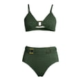 thumbnail image 5 of Simply Fit Women's Printed & Gold-Tone Accented Swimsuit, 2-Piece Set, 5 of 5