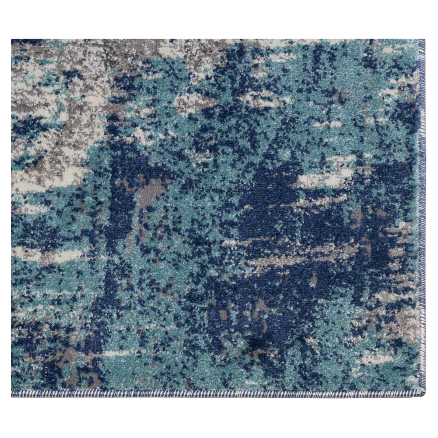 Luxe Weavers Euston Collection Abstract Area Rug 7680 Dark Blue, Light Blue 5x7