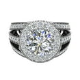 thumbnail image 4 of Engagement Rings Diamond Accented 14K White Gold 8.00 mm 3.50 CT TW, 4 of 5