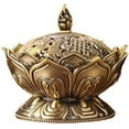 thumbnail image 2 of Nvzi Incense Stick Holder Copper Alloy Incense Burner Holder for Sticks Cones Home Buddhism Buddha Buddhist Meditation Decorations, 2 of 5