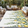 thumbnail image 3 of Outdoor Rug 5x8 ft Tropical Waterproof Outdoor Patio Rug Mat Non Slip Outside Area Rugs Carpet for RV,Camping,Porch,Deck,Pool,Balconybackyard,Lemon Leaf Fruit Yellow Green, 3 of 9