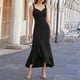 thumbnail image 3 of Gibobby Vestidos de fiesta elegantes Vestido cruzado de fiesta con espalda abierta y abertura alta con cuello en V y correa sexy para mujer(Negro,XL), 3 of 4