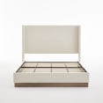thumbnail image 6 of Noble House Hosford Full Boucle Upholstered Wingback Bed, Wood Base Platform Bed with Headboard, Oat, 6 of 8