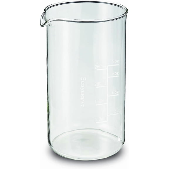 Borosilicate Glass Replacement Beaker for 12oz French Press Coffee Maker