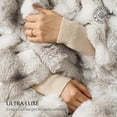 thumbnail image 5 of EVERGRACE Ultra Soft Luxury Fluffy Faux Rabbit Fur Throw Blanket, Thick Warm Bubble Throw for Bed, Cozy Plush Reversible Blankets for Couch, Chair, Sofa, Light Grey, 60x80 Inches, 870 GSM, 5 of 8