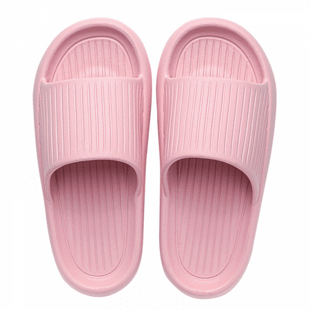 

Wish Non-Slip Thick Sole Slippers Massage Foam Bathroom Slippers Super Soft Good Resilience Quick-Dry Home Slippers for Women-Pink S1147