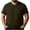 Army Green, variant on CIAKGIAF Plus Size T Shirts for Men V Neck Solid Color, Breathable Casual Athletic Short Sleeved T Shirts