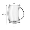 thumbnail image 2 of Tasse en Verre à Double Paroi Transparente Fournitures pour Café Tasses, 2 of 7