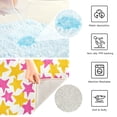 thumbnail image 3 of Yayeee Bath Rug for Bathroom Floor Non Slip Rectangle Fluffy Soft Absorbent Mat, 16"x24", Yellow Stars Pattern, 3 of 7