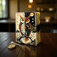 thumbnail image 5 of Owl Leather Journal – Gothic Grimoire Book of Shadows – size 5x7 Inch | 200 Pages Handmade Paper | Locking Diary |, 5 of 6