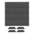 thumbnail image 2 of Alfombrilla de batería con absorción de sonido de 30 x 30 cm, 20 unidades, para entrenamiento en casa, resistente al desgaste, baldosas entrelazadas Gris oscuro, 2 of 8