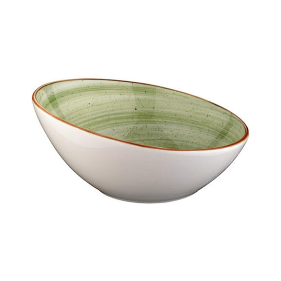 Therapy dia.8.75" h:3" 29 oz. Round Green Porcelain Bowl