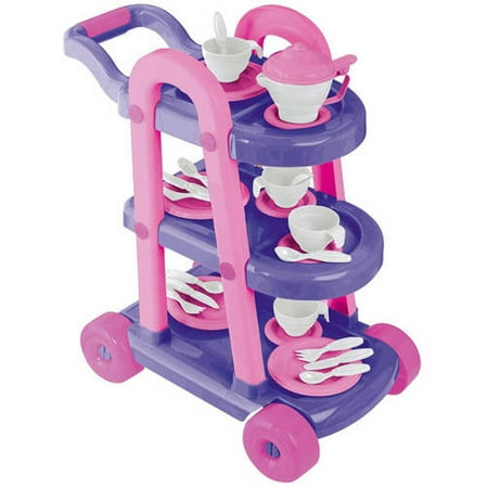 tea set and cart
