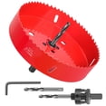 thumbnail image 1 of Cortador de agujeros bimetálico HSS NISUSK de 152 mm con kit, 1 of 6