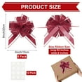 thumbnail image 3 of Uxcell 8 pack Large Bows for Gift Wrapping, Reusable Ribbon Bow Dark Red, 3 of 6