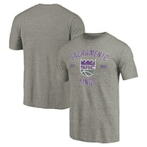 Men's Gray Sacramento Kings Team Heritage Tri-Blend T-Shirt