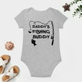 thumbnail image 4 of Daddy's Fishing Buddy - Baby Clothes - Funny Newborn Bodysuit Outfits for Boys And Girls Gray-style-1 3months, 4 of 7