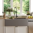 thumbnail image 4 of DV-1K0161GY 33"L x 20"W Kitchen Sink, Farmhouse Workstation Sink with Cutting Board and Dish Drying Rack, 4 of 18