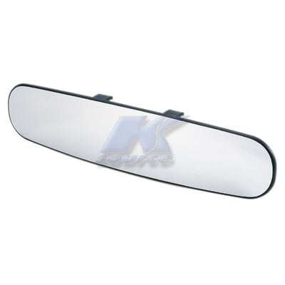 K-Source Interior Rear View Mirror RM010 Non Auto Dimming; Flat Glass; Clamp On; 11-1/2 Inch Wide View; Painted; Black; Plastic
