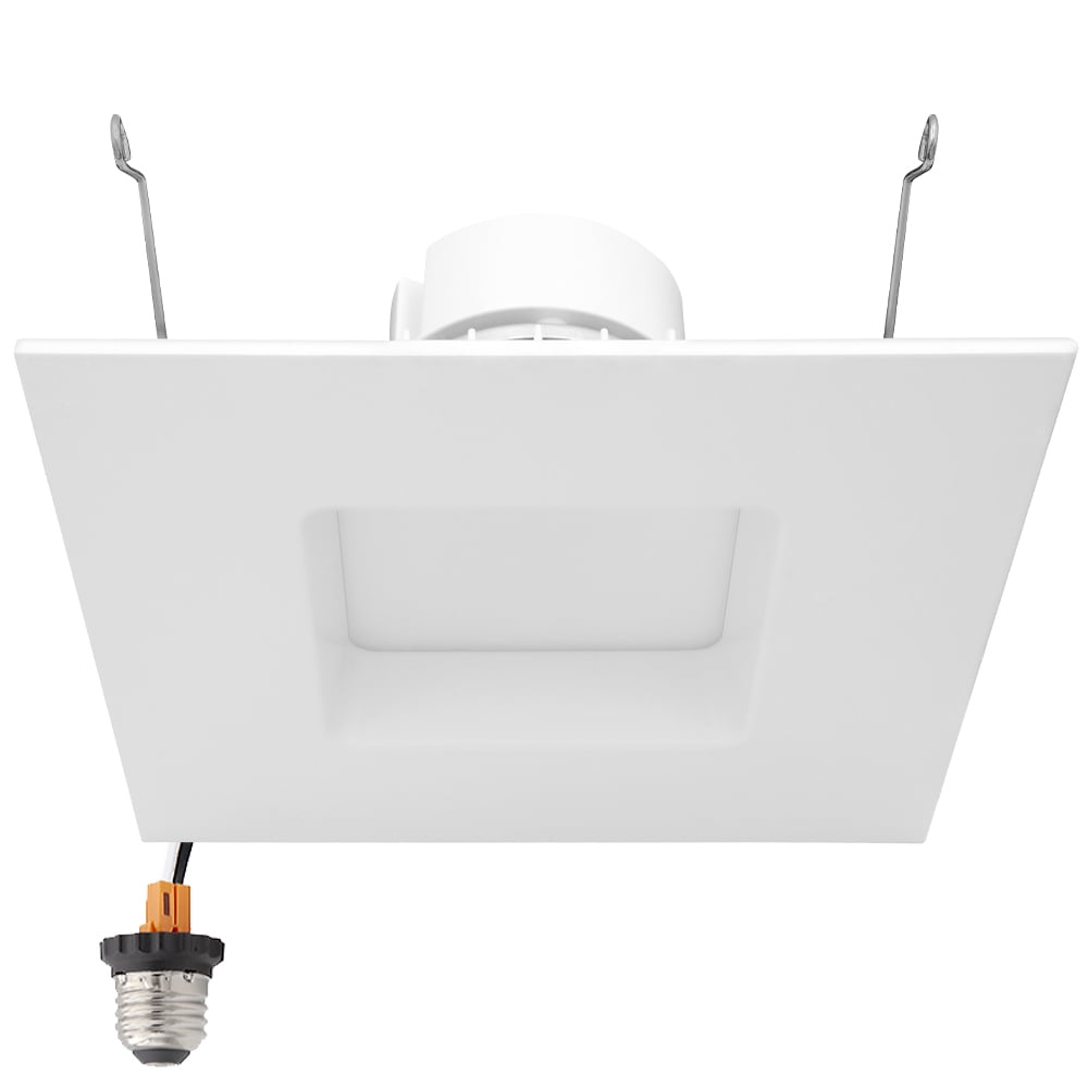 6 in. 5 CCT Retrofit Square Recessed LED Downlight, 1200 Lumens, Color Selectable 2700K-5000K