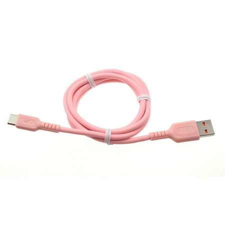 Pink 3ft USB-C Cable for Motorola Moto G Pure - Charger Cord Power Wire Type-C Fast Charge Sync High Speed V4V Compatible With Motorola Moto G Pure Phone