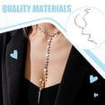 thumbnail image 3 of Minnieouse Collar de cadena larga de aleación, collares de decoración de moda con lentejuelas y borlas, joyería decorativa para fiesta en club nocturno, Ropa, zapatos y accesorios Miscelánea Plata Minnieouse AP015095-02, 3 of 6