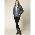 thumbnail image 5 of Made by Johnny Women's Ultra Light Weight Packable Down Jacket with Removable Hoodie XL STEEL_BLUE, 5 of 6