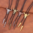 thumbnail image 3 of Corbatas doradas Qarigey para hombre ajustables americanos regalo perfecto con cuerno en bolsos paquete bronce Type9 NO9, 3 of 6