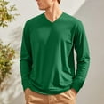 thumbnail image 6 of Men Long Sleeve V Neck Pullover Shirt Lightweight Regular Fit Soft Fabric Plain Basic Top for Daily Wear, 6 of 6