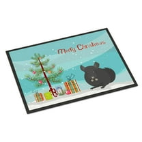 Carolines Treasures CK4433JMAT Charcoal Chinchilla Merry Christmas Door Mat Indoor Rug or Outdoor Welcome Mat 24x36