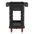 thumbnail image 2 of Suncast Commercial Heavy Duty Plus Utility Cart, Plastic, 2 Shelves, 6 Bins, 500 lb Capacity, 19.5" x 41.78" x 34.81", Black, 2 of 5