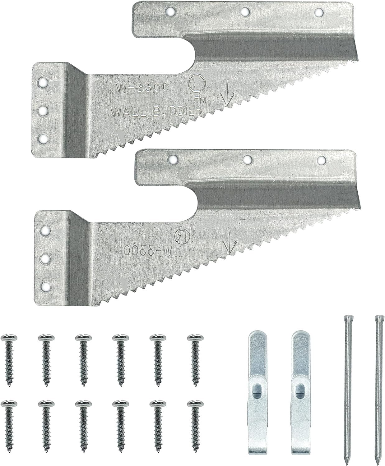 Picture Hang Solutions 60-lb Capacity Self-Leveling Wall Hangers - Complete Wall Buddies Kit for Wood Frames 5 Sets Per pack