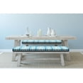 thumbnail image 2 of Blue and White Bench Pad, Retro Modern Pattern with Square Shapes Pastel and Geometric, HR Foam Cushion with Decorative Fabric Cover, 45" x 15" x 2", Blue Pale Blue and White, by Ambesonne, 2 of 3
