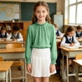 thumbnail image 2 of HIPYLO Thermal Tops for Girls Tops Teens Girls Size 8 Long Sleeve Tops Kids Christmas Shirts Cropped Shirts Toddler Clothes Girls 3t Girls Clothes 18, Green 9-10 Years, 2 of 7