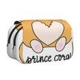 thumbnail image 1 of Disketp Prince Corgi Dog Estuche de Lápices de Doble Capa con Tapa Abatible y Cremallera, Organizador Escolar para Adolescentes y Adultos, 1 of 7