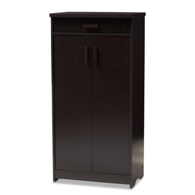 Baxton Studio Wenge MH17202--Shoe Rack Biennale Moderne & Contemporain Wenge Brun Fini Armoire à Chaussures