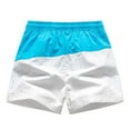 thumbnail image 3 of Beach Shorts Men 2025 Mens Quick Drying Straight Loose Shorts Color Blocking Patchwork Shorts Men's Gym Shorts White XXXL, 3 of 3