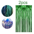 thumbnail image 6 of S SERENABLE 2Pcs Foil Fringe Curtains Foil Curtain Backdrop Party Decorations Photo Background Backdrop for Anniversary Birthday Carnival Green, 6 of 8