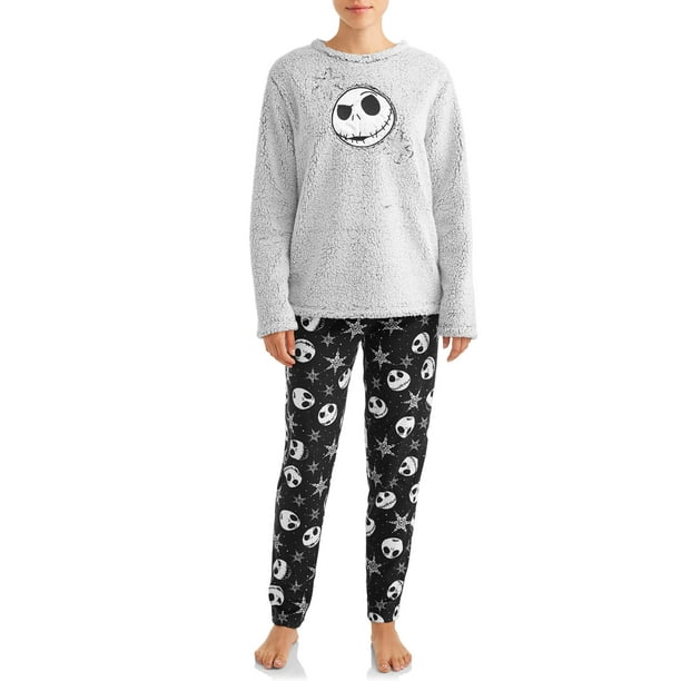 Licensed Disney Nightmare Before Christmas Women S And Women S Plus 2 Piece Plush Sleep Set Ae Walmart Com Walmart Com