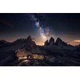 thumbnail image 2 of F. Turienzo, Carlos 18x13 Gold Ornate Wood Framed with Double Matting Museum Art Print Titled - Rising Over Tre Cime, 2 of 4
