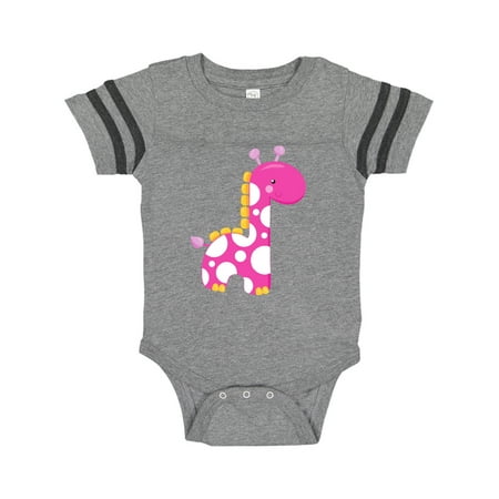 

Inktastic Cute Giraffe Little Giraffe Pink Giraffe Gift Baby Boy or Baby Girl Bodysuit