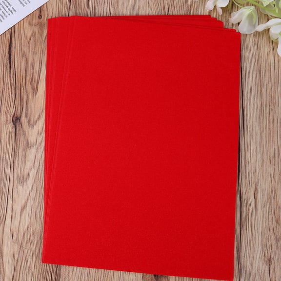 LOLIPPYY 10pcs Red Glitter Cardstock Paperboard for Crafts, Art Projects, Christmas Decorations and Holiday Crafting