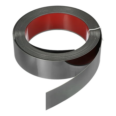 Uxcell Metal Wall Trim 26.2ft x 1.57" Peel and Stick Stainless Steel Trim, Black